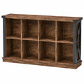 Libreria a 8 scomparti in legno e metallo marrone