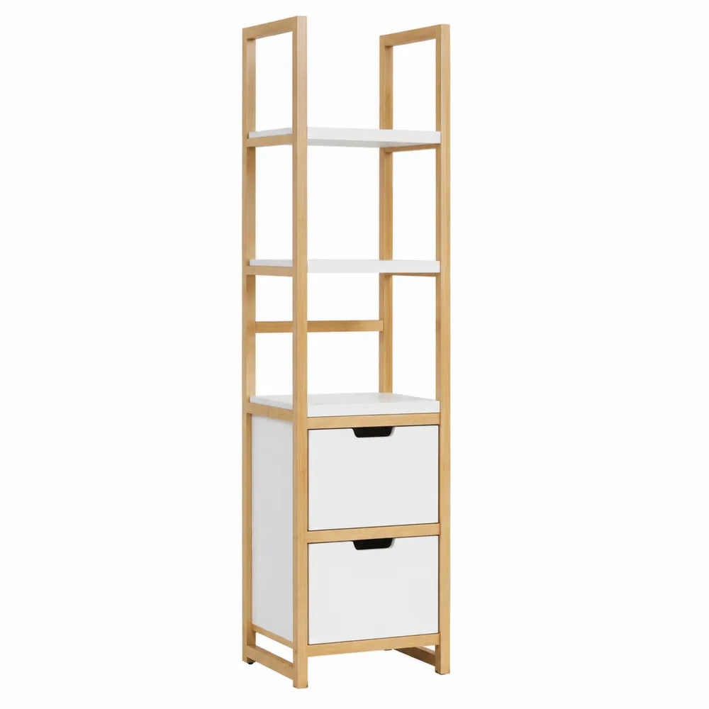 Scaffale in legno e MDF con cassetti 140x40x30 cm