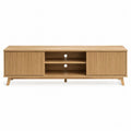 Mobile TV in legno con porte scorrevoli in rovere 180x40x50 cm