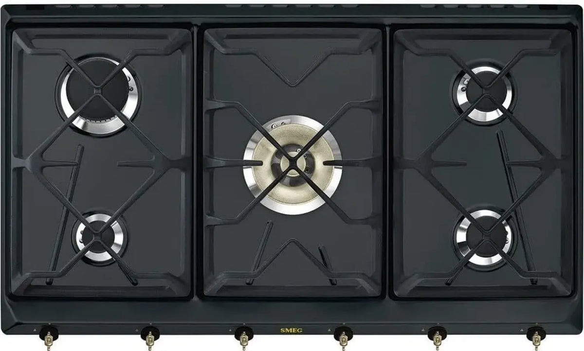 Smeg SRV896AOGH Piano Cottura a Gas Antracite da Incasso