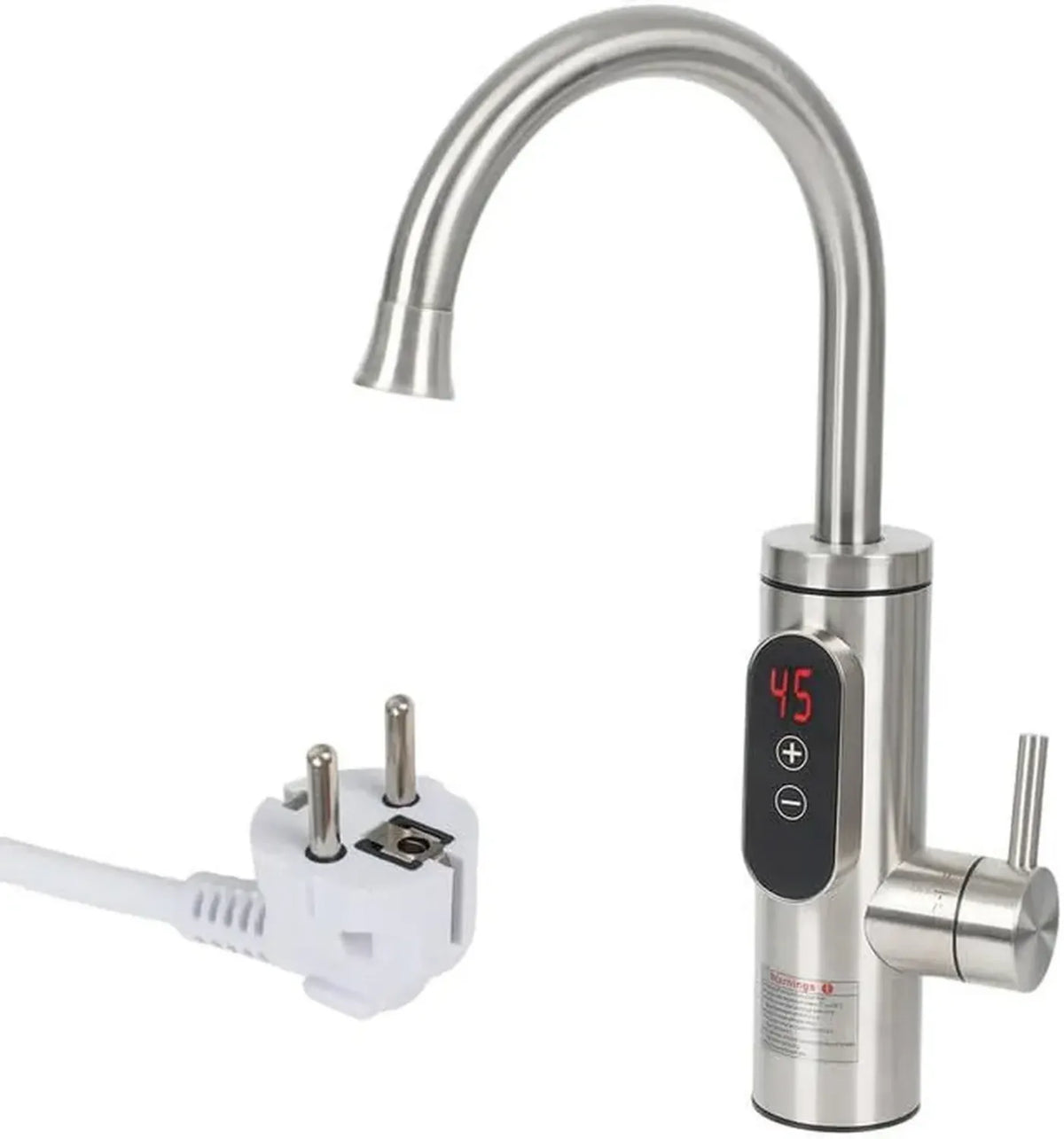 Miscelatore Elettrico con Scaldabagno Istantaneo in Acciaio Inox