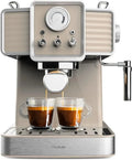 Macchina da Caffè Espresso Cecotec 1350W, 1,5L, 20 Bar, Design Retrò