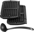 Piastra Waffle Belga in Alluminio Antiaderente per Optigrill con Mestolo