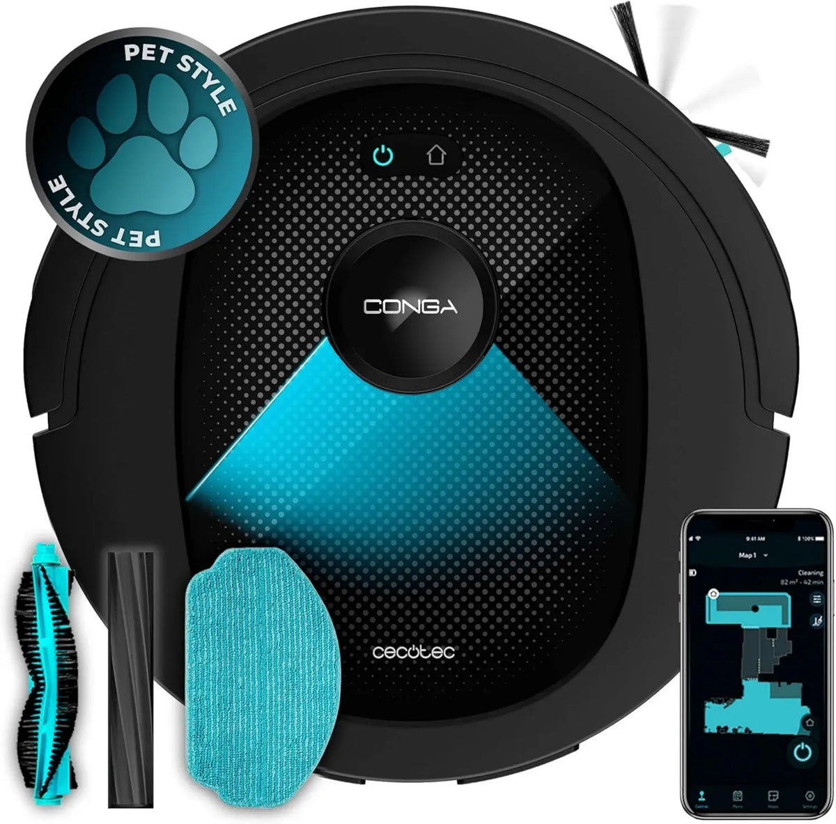 Aspirapolvere Robot Cecotec Conga 8490 con Navigazione Laser e Potenza Ultra