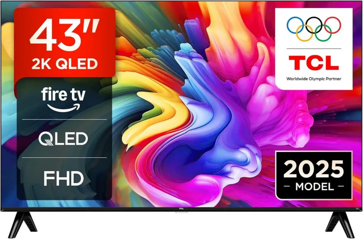 TCL 43' QLED Smart TV Full HD con Fire TV e HDR, Design Metallo, Zero Cornice