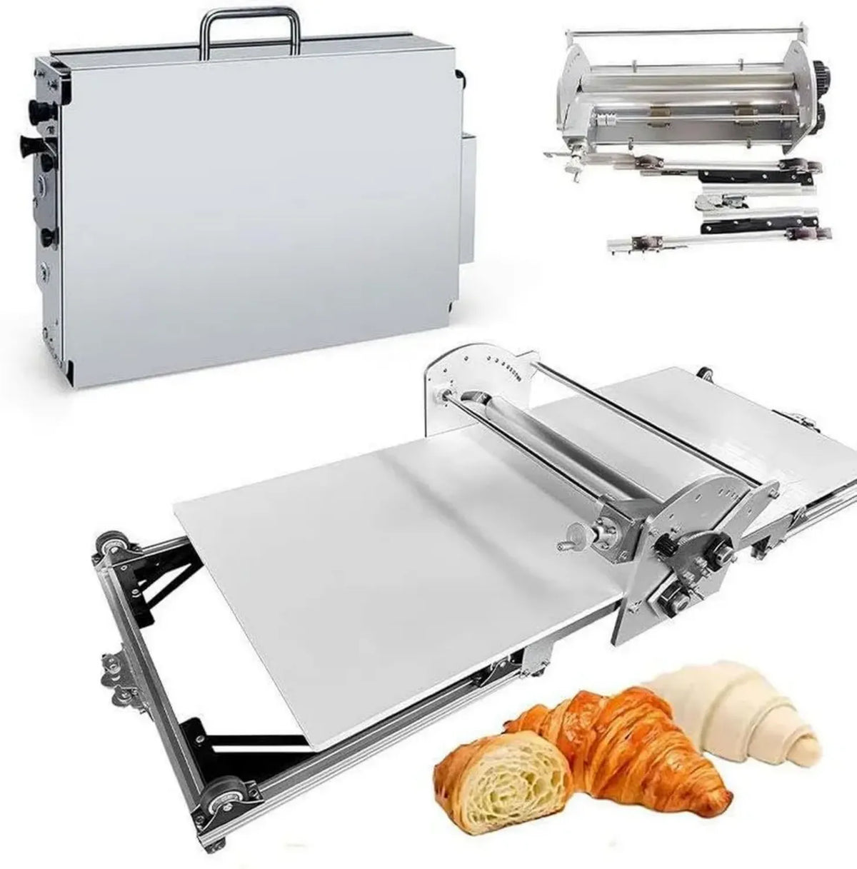 Macchina Professionale per Sfoglia: Spessori Regolabili, Ideale per Croissant e Pasta
