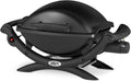 Barbecue Portatile a Gas Weber Q1000, Griglia in Ghisa Smaltata 43x32cm, Scocca in Alluminio Nero