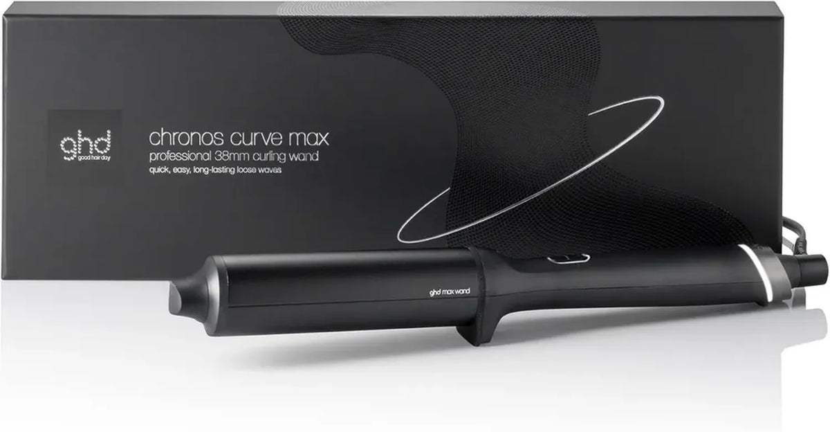 ghd Bacchetta Arricciacapelli Curve Max Professionale Nero - Onde Durature per Capelli Lunghi - Presa UE