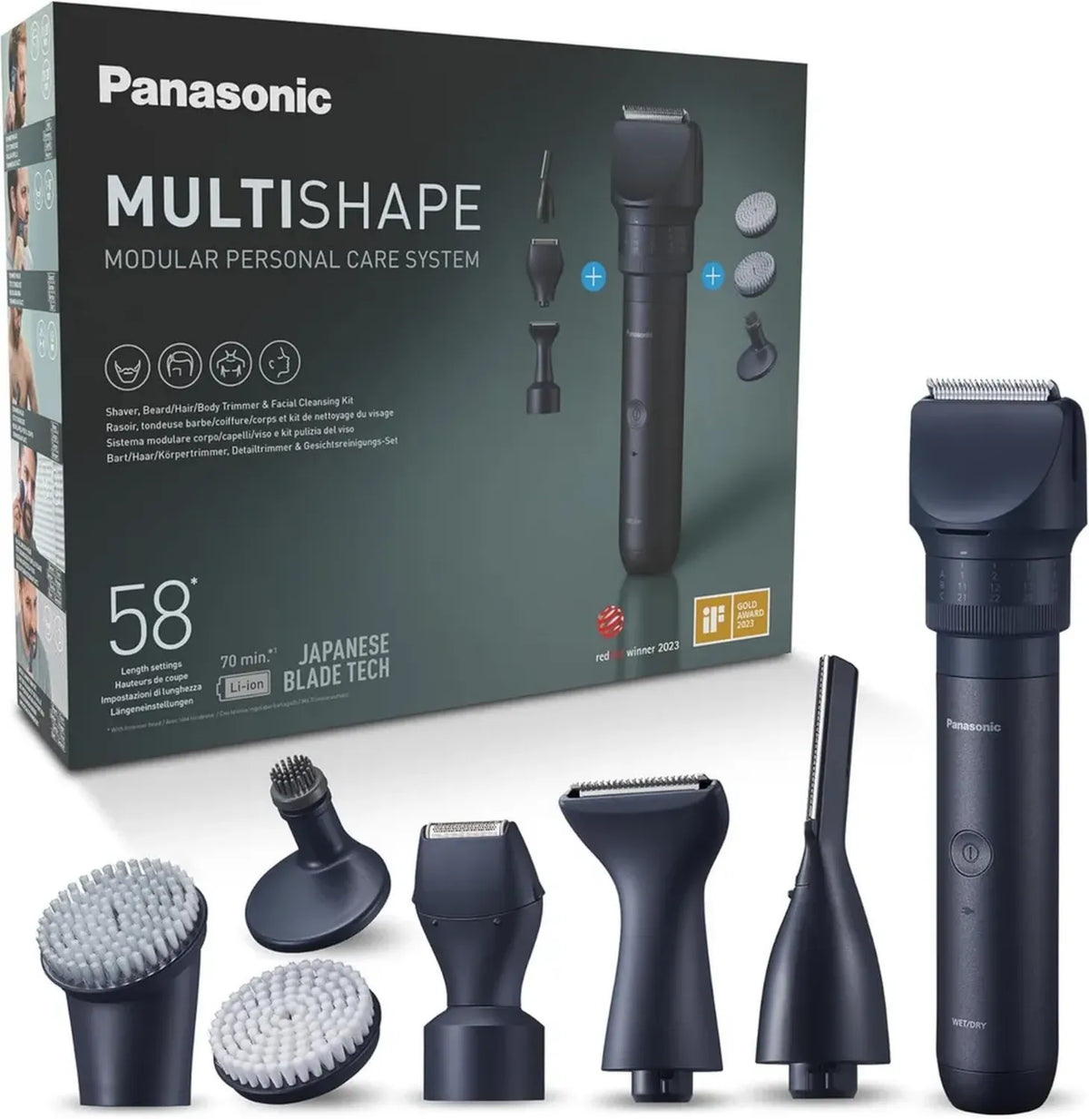 Panasonic Multifunzione per Rasatura e Cura del Viso con Sistema Modulare