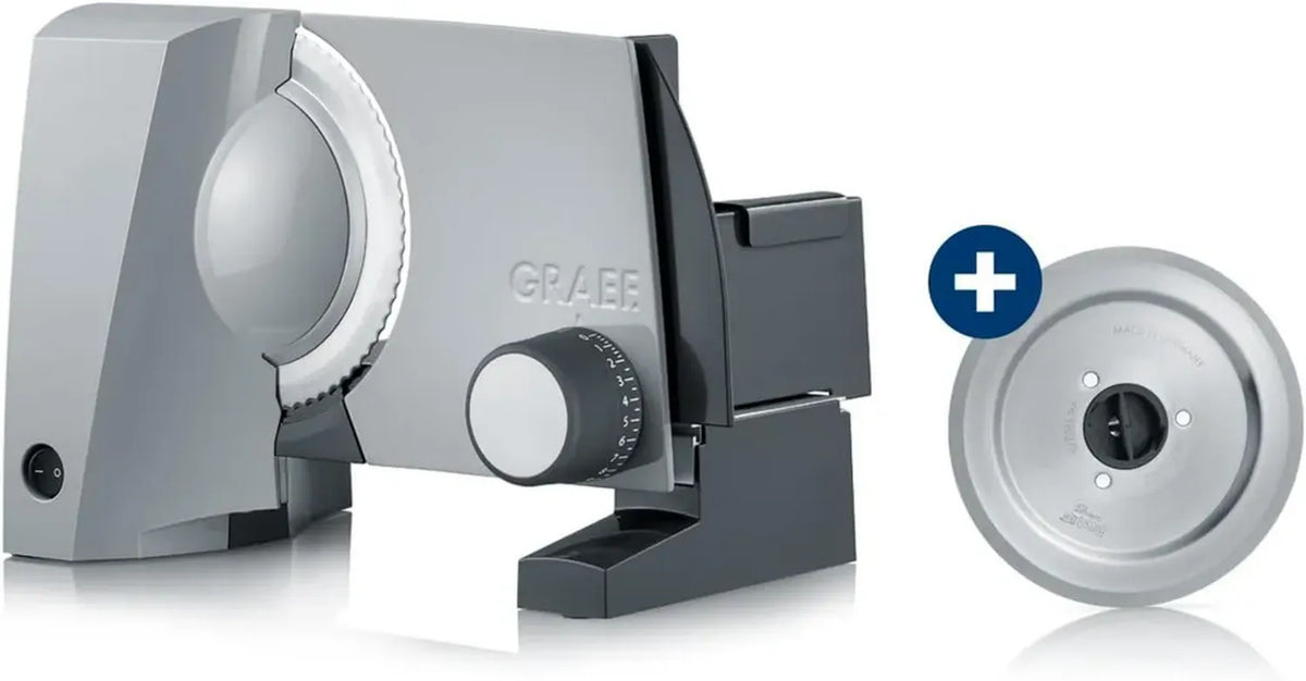 Affettatrice Elettrica GRAEF G52, Lama Inox 170 mm, Taglio Preciso 0-20 mm, 170W, Sicurezza per Bambini, Colore Grigio, Made in Germany