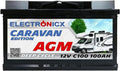 Batteria AGM 12V 100Ah per Camper e Caravan, Ciclo Profondo Senza Manutenzione