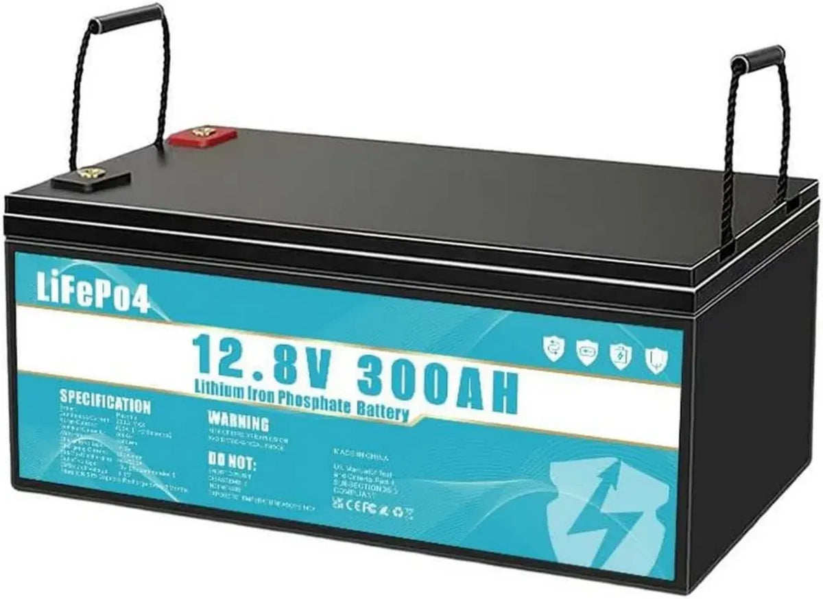Batteria LiFePO4 12V 300Ah con BMS 300 A, lunga durata per campeggio ed energia solare