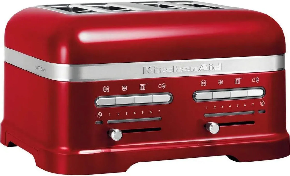 Tostapane Kitchenaid Artisan 4 Fette con Pinze Autocentranti, 7 Livelli, Rosso Metallizzato