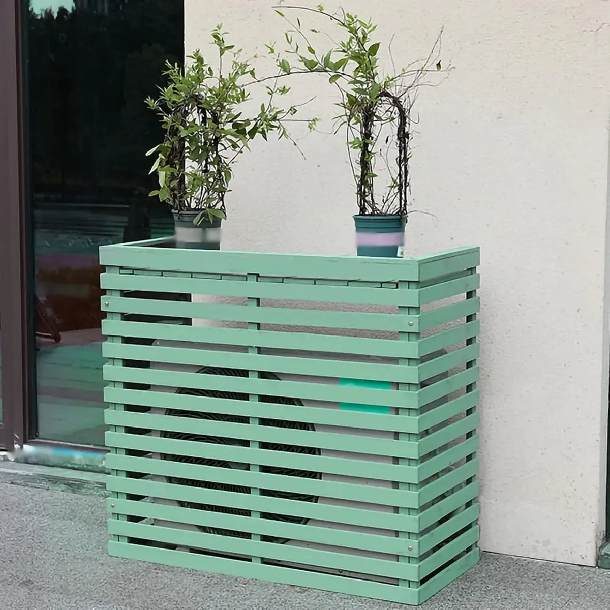 Rivestimento in Legno Massello per Climatizzatore - Ripiano Decorativo e Protettivo 85x35x80 cm