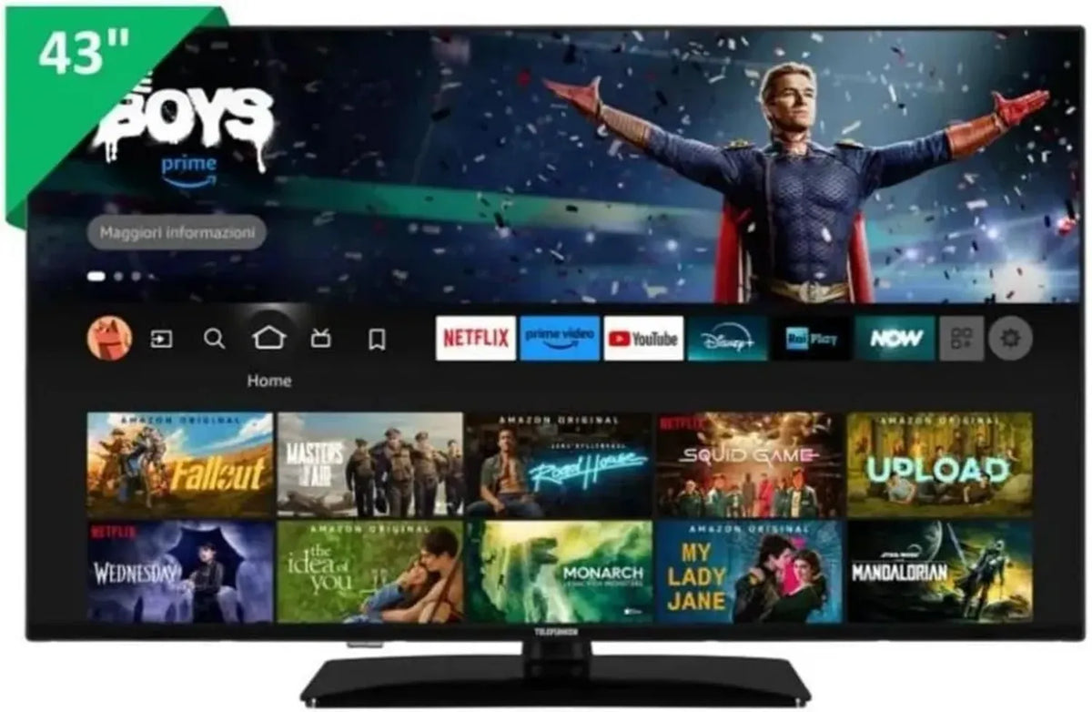 TELEFUNKEN TV 40' Smart, LED, DVB-T2, HEVC H.265, Classe G