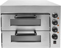 Forno elettrico per pizza 3000 W, doppio strato, 57x47,5x44 cm, temperatura 50-350°C