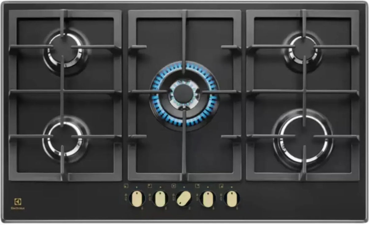 Electrolux KGS 9536 RN - Forno a gas in ghisa con manici in bronzo, larghezza 90 cm