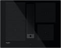 Piano cottura a induzione Whirlpool 65 cm con cappa integrata, 4 zone, colore nero