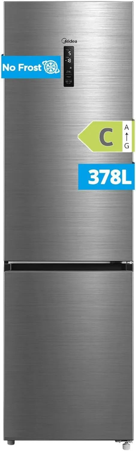 Midea Frigorifero 378L Combinato NoFrost, Compressore Inverter, WiFi, Touch LED