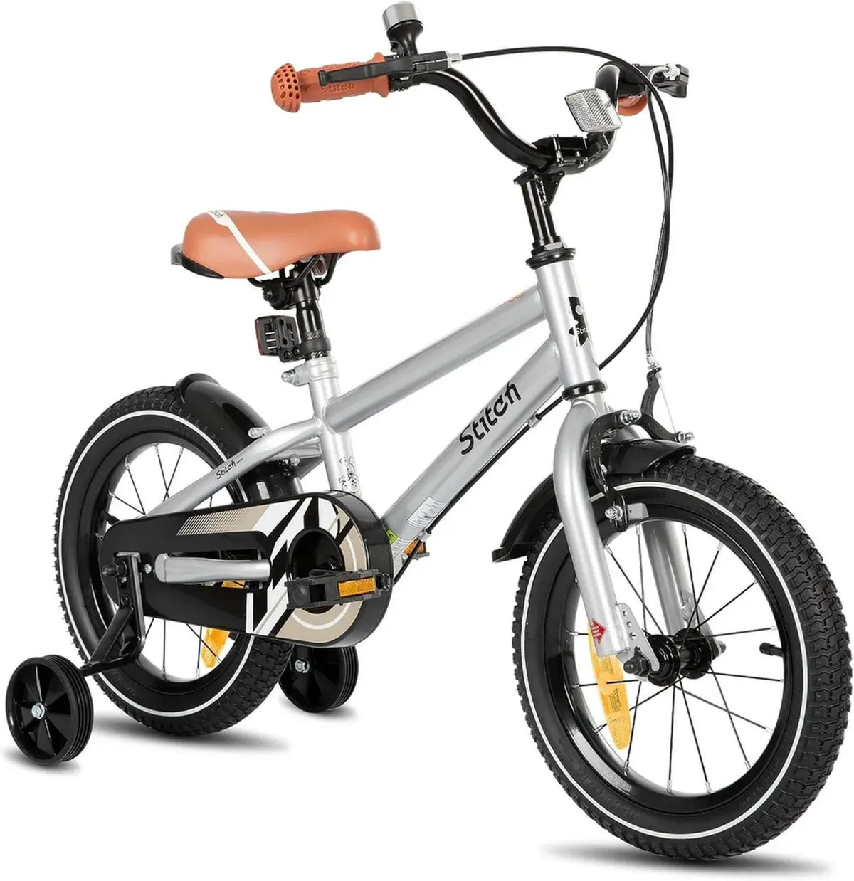 Bicicletta Bambini Multicolore con Stabilizzatori 14-20 Pollici, 3-13 Anni