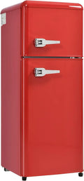 Frigorifero Combinato Retrò Rosso, 105,5 cm, 92 Litri, Efficienza Energetica 116 kWh/anno