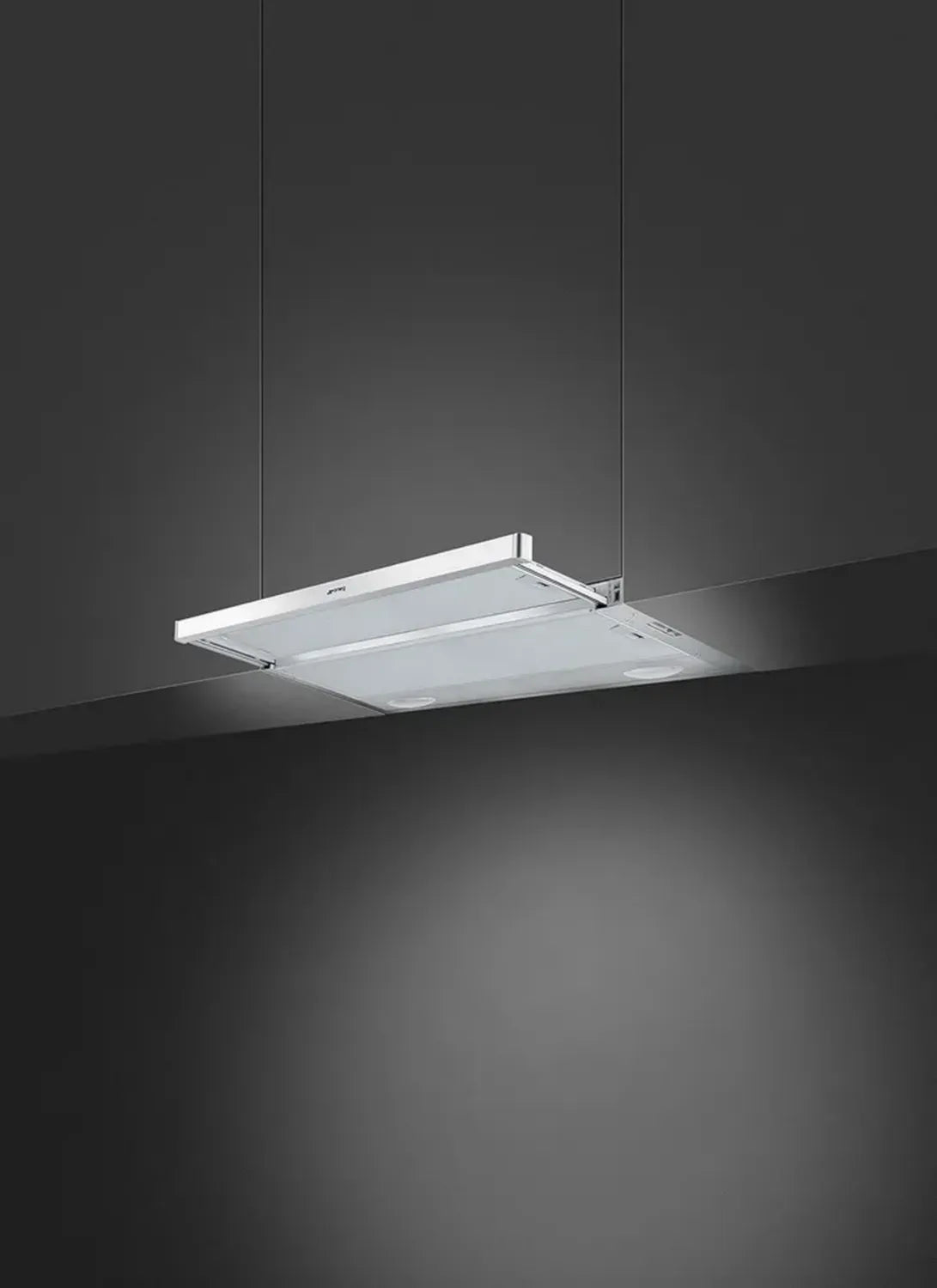 Smeg KSET91E2 cappa aspirante integrata, 310 m³/h, argento, silenziosa
