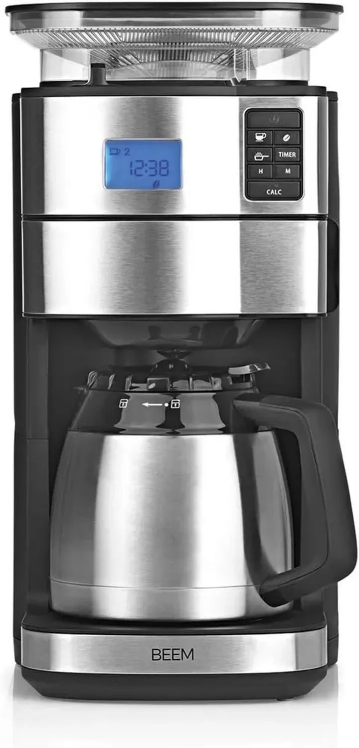 Macchina da Caffè a Filtro BEEM con Macinacaffè Integrato e Caraffa Termica, Timer 24 ore, 1000W