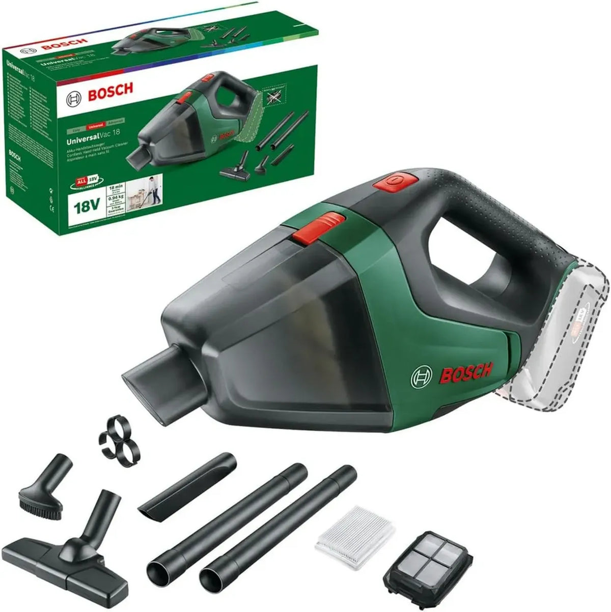 Aspirapolvere Bosch Universalvac 18V Senza Batteria