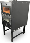Forno a Legna per Esterni in Acciaio SICILIA V2 con Interno in Mattoni Refrattari, 3 Ripiani di Cottura Ideale per Pizza, Pane e Pollo