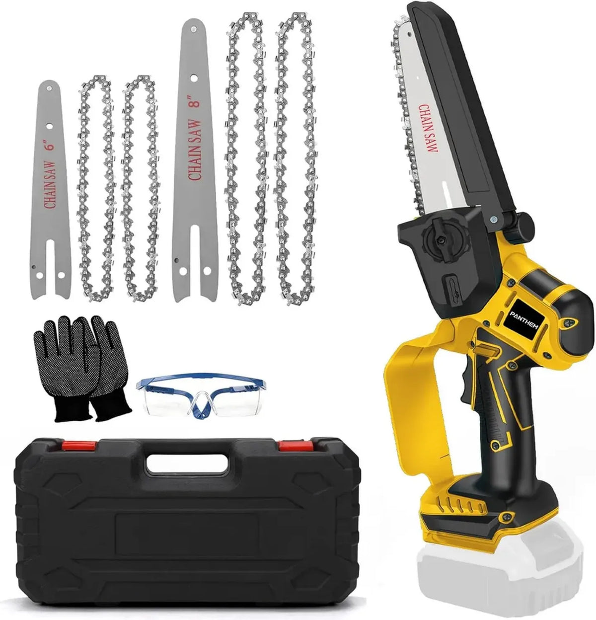 Motosega a Batteria da 6 e 8 Pollici Compatibile Dewalt, Motore Brushless