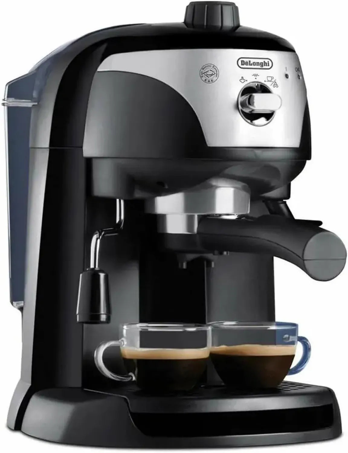 De'Longhi EC221.B Macchina per Espresso con Pompa, 1100W, Serbatoio 1L, Acciaio Inox, Nero