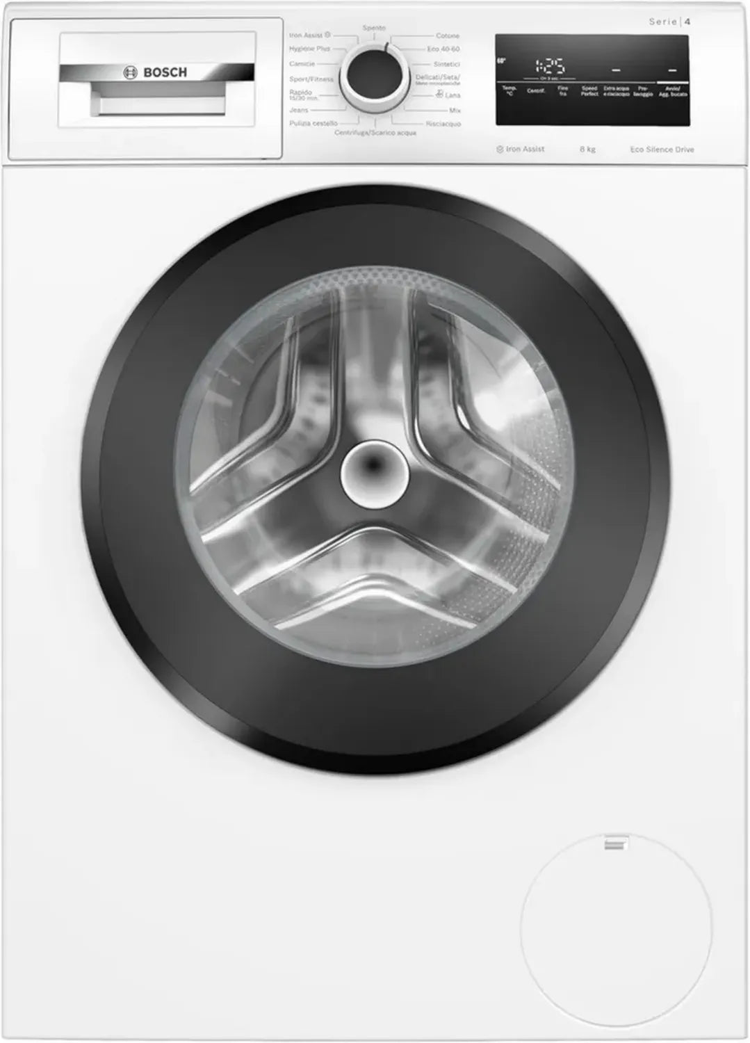 Lavatrice Bosch Serie 4 WAN28228IT 8 kg, 1400 giri, Classe A, Motore inverter, Programmi rapidi, Bianco
