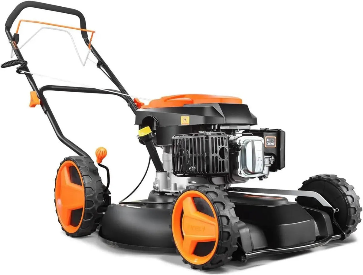 Rasaerba Semovente Professionale 51cm, Mulching, Motore Benzina 196cc