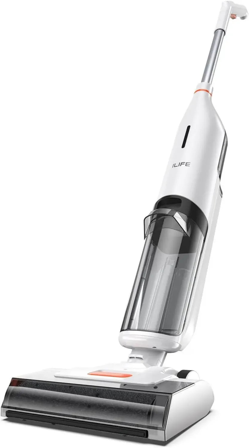 ILIFE W90 Smart - Scopa Elettrica Senza Fili per Pavimenti e Peli Animali, Leggera e Autopulente, Bianco