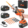 Sega a Gattuccio a Batteria con 8 Lame, 2 Batterie 4000 mAh, Motore Brushless, Velocità Regolabile 0-3200 SPM, Cambio Lama Rapido, Ideale per PVC e Legno