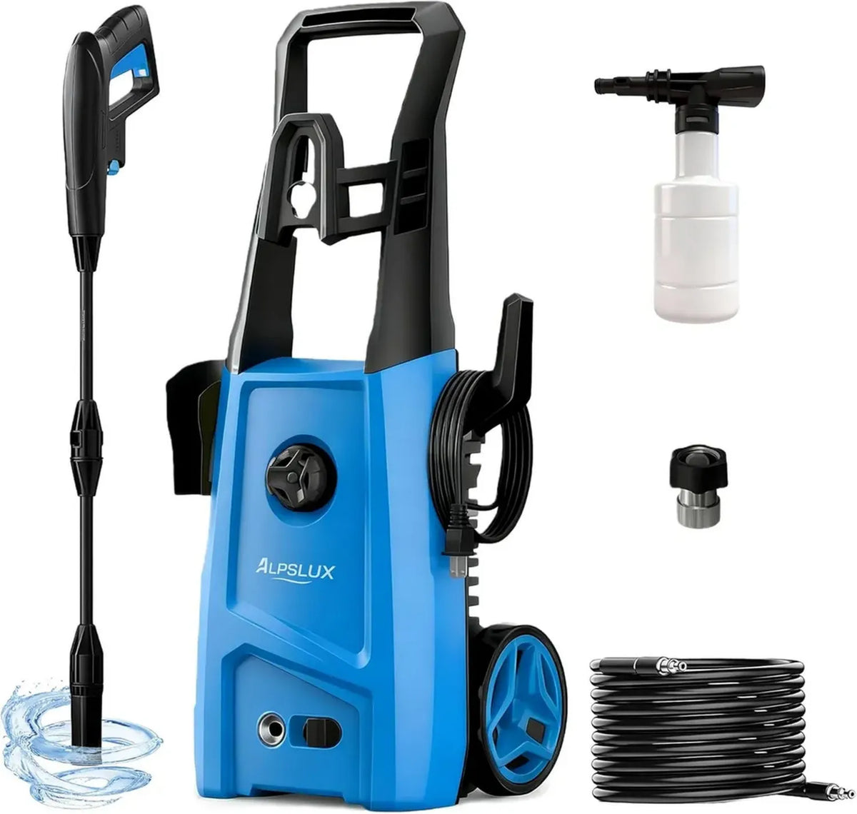 Idropulitrice ad Alta Pressione 3000PSI 1.76GPM con Ugelli Regolabili e Cannone Schiuma