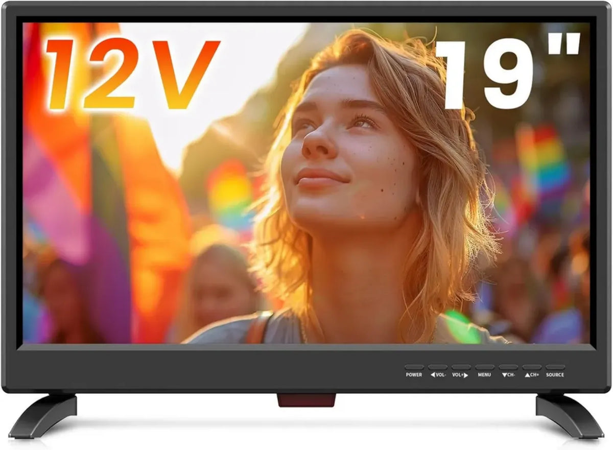 Televisore 19'' ZOSHING per Camper con DVB-T2, HDMI, USB e VGA