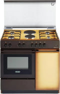 Fornello a Gas con Forno Elettrico, 4 Fuochi e 2 Piastre, 86x50 cm, Coppertone