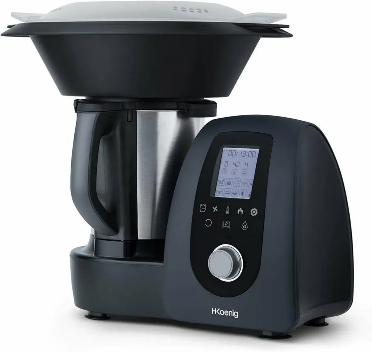 Robot da Cucina H.Koenig HK8, 1000W Professionale con 30+ Funzioni, Capacità 2L