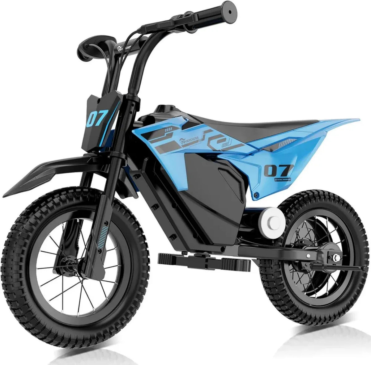 Moto Elettrica per Bambini EVERCROSS EV13M, 150W, Velocità Regolabile 8/16 km/h, Autonomia 12 km, Freni a Disco, Pneumatici 12