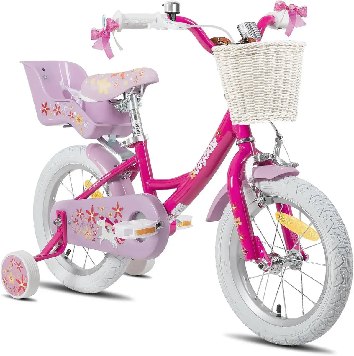 Bicicletta per Bambine JOYSTAR Unicorn con Ruote Stabili e Cestino, Misure 12-18 Pollici