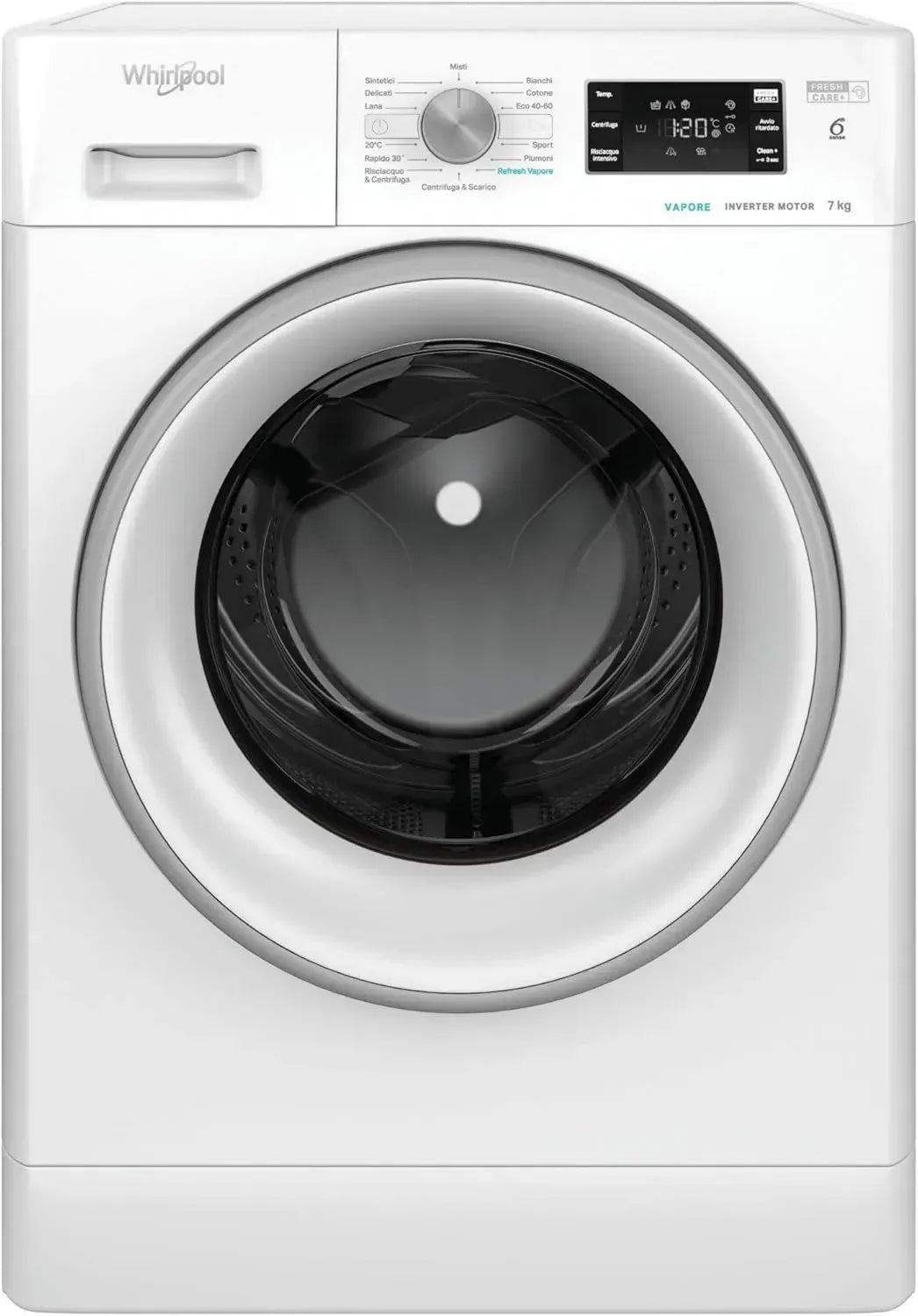 Lavatrice Whirlpool 7 kg Classe A 1400 giri con Tecnologia 6° SENSO e FreshCare+