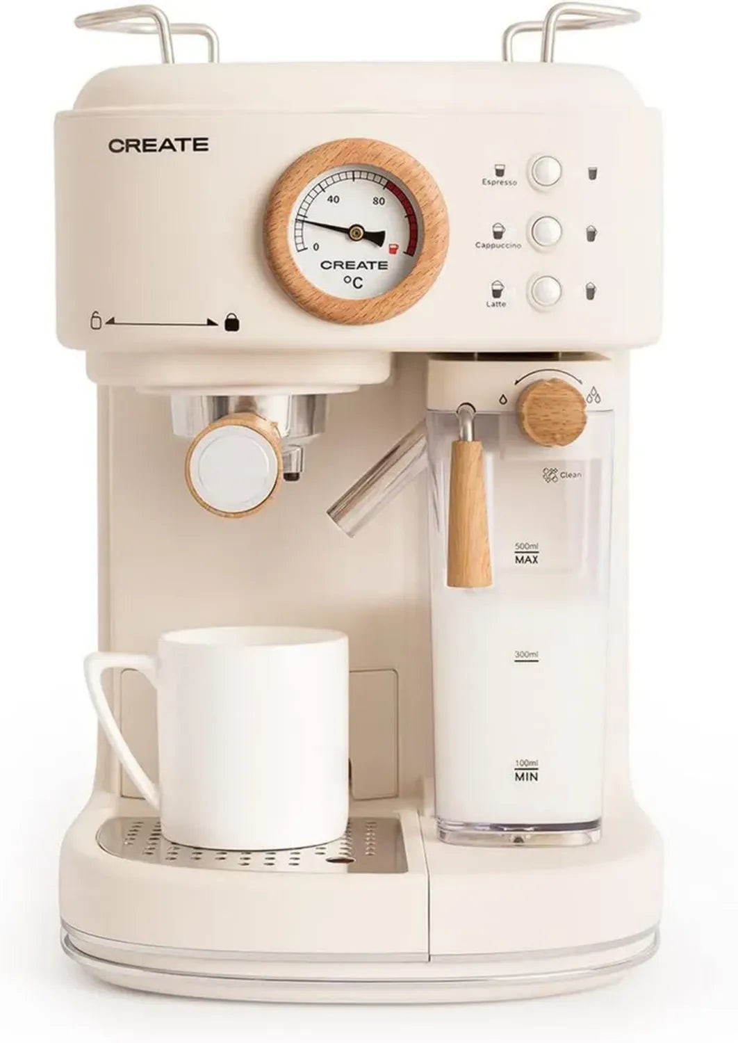 Macchina da Caffè Espresso Semiautomatica Bianca, 20 Bar, 1.5L, 1250W
