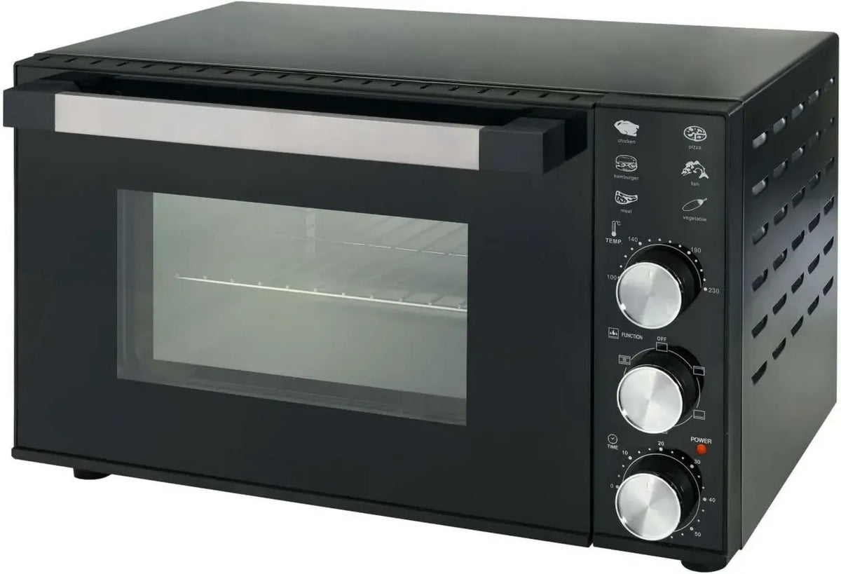Forno Elettrico 35L DCG MBN35, 1800W, 6 Funzioni, Doppio Vetro, Timer 60 Min, 100-230°C
