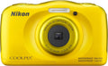 Nikon Coolpix S33 Fotocamera Compatta 13,2 MP, Zoom Ottico 3x, ISO 3200, Schermo 3'' LCD, Full HD, Giallo