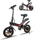 E-Bike Pieghevole 250W 14' con Batteria 36V 10.4AH, Autonomia 45 KM per Adulti e Adolescenti