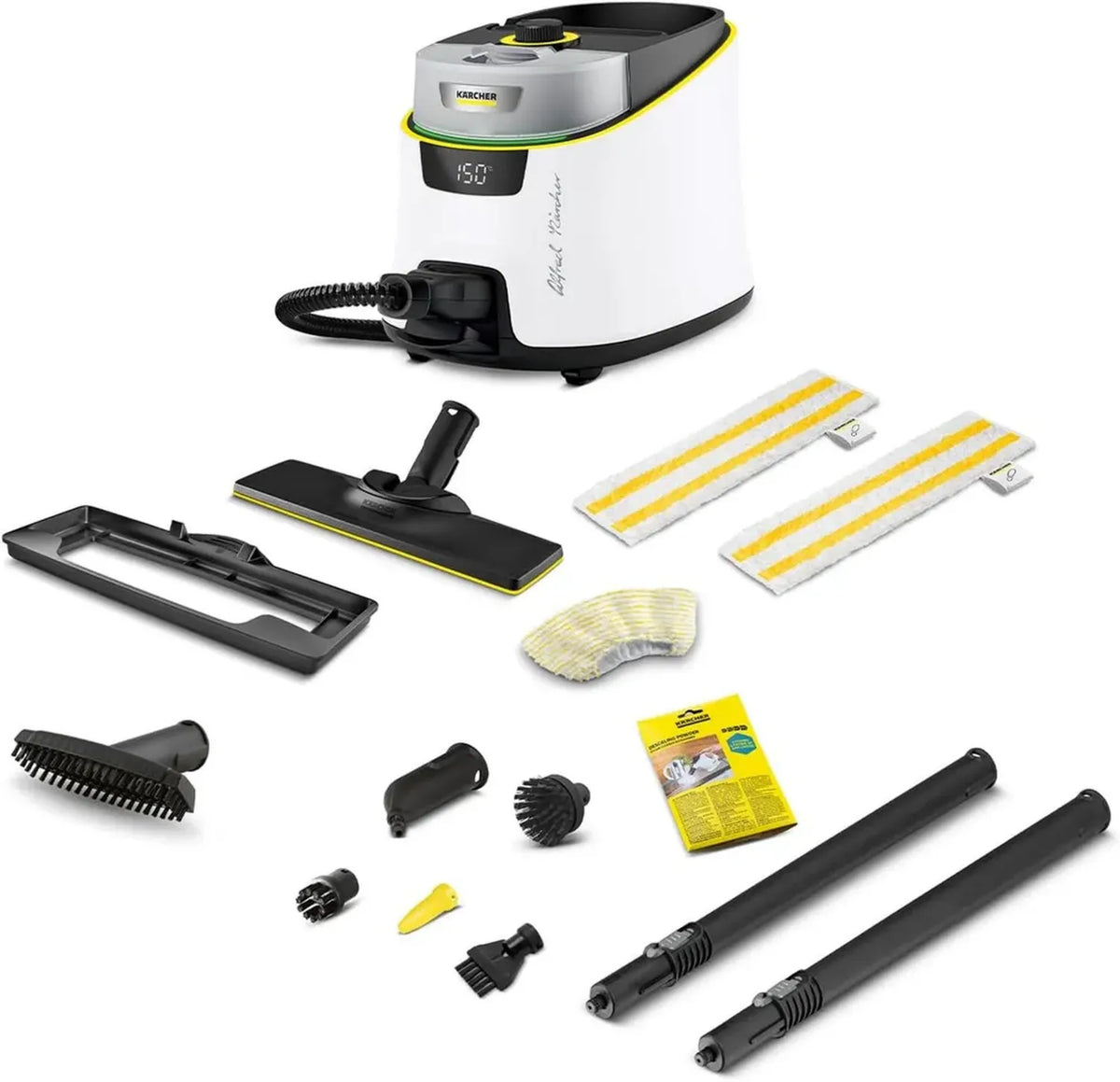 Pulitore a Vapore Kärcher SC 5 Deluxe con VapoHydro, Pressione 4 Bar, Riscaldamento in 3 Minuti, Area di 130m², Serbatoio 1,8L, Accessori Inclusi