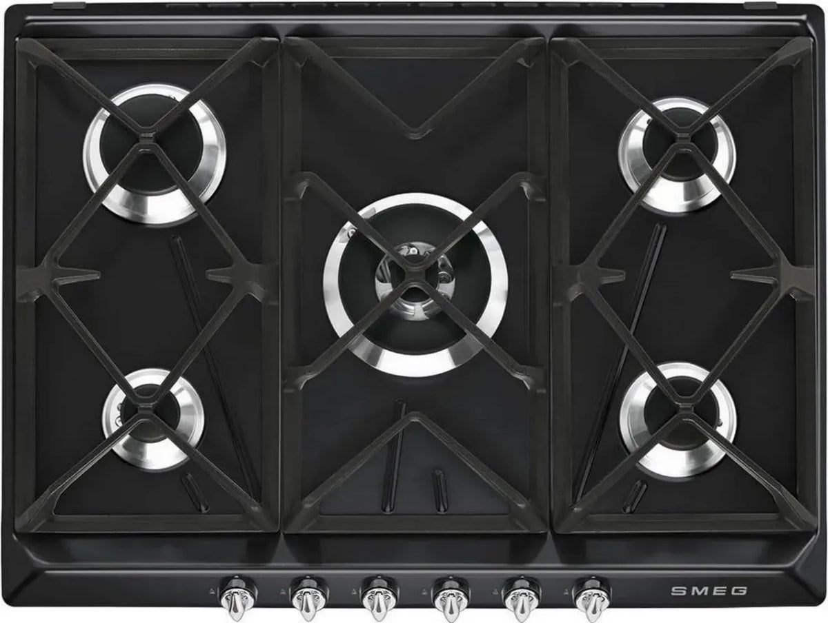 Smeg Piano Cottura a Gas Nero SR975NGH da Incasso