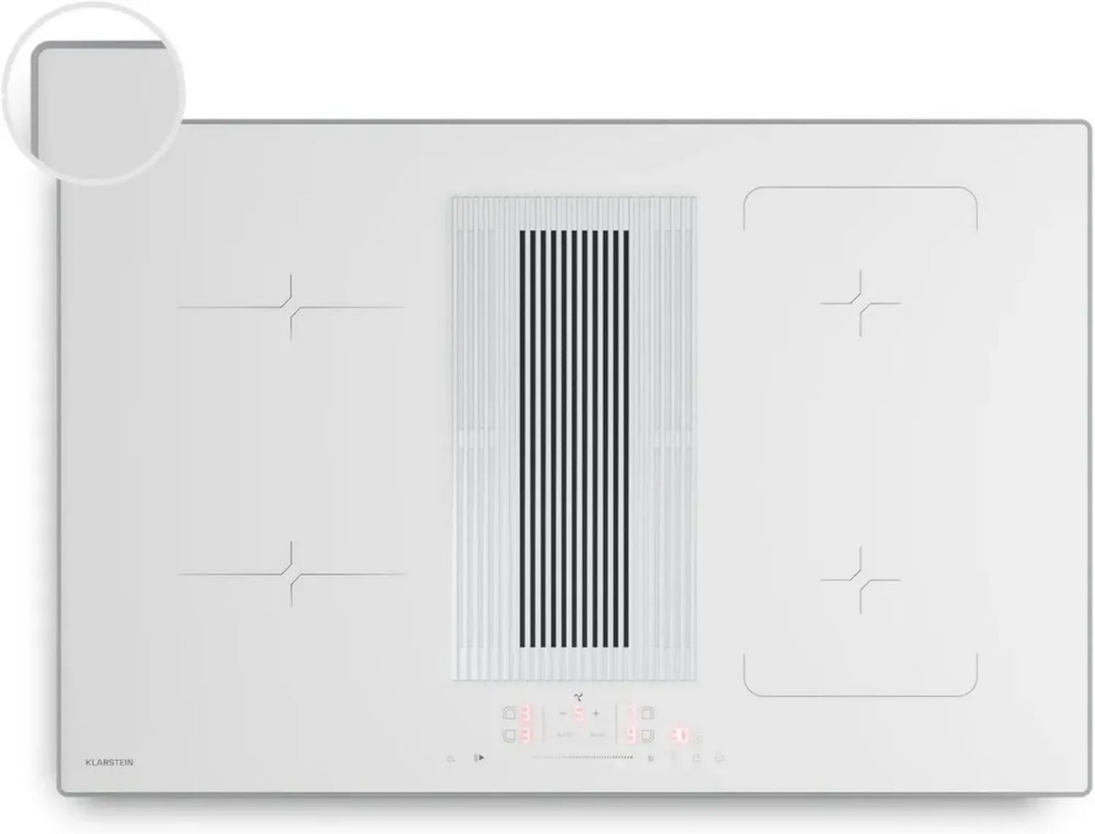 Klarstein Velaire Piano Induzione 4 Zone 8400W con Cappa Integrata e Controllo Touch