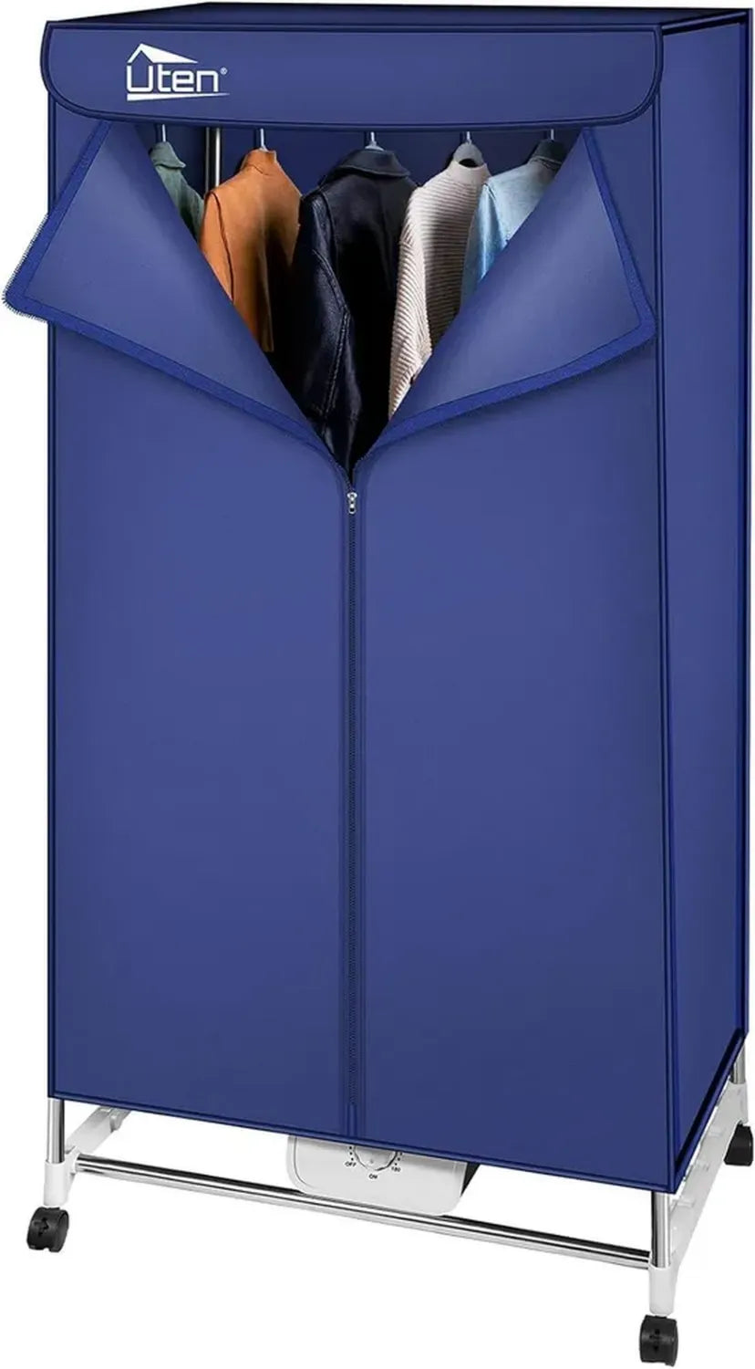 Asciugatrice Portatile Uten 1500W, Temporizzazione 180 Min, Grande Capacità 15 kg per Abiti Bambini e Adulti